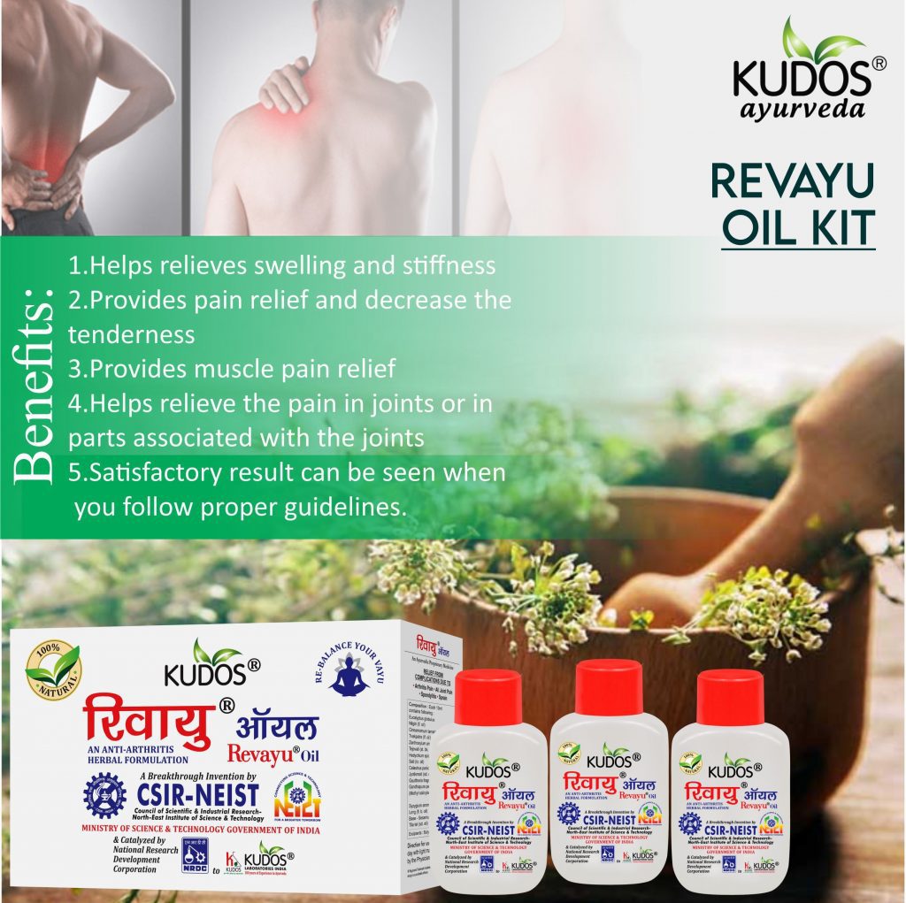 Kudos Revayu Kit Buy Ayurvedic Joint Pain and Swelling Oil