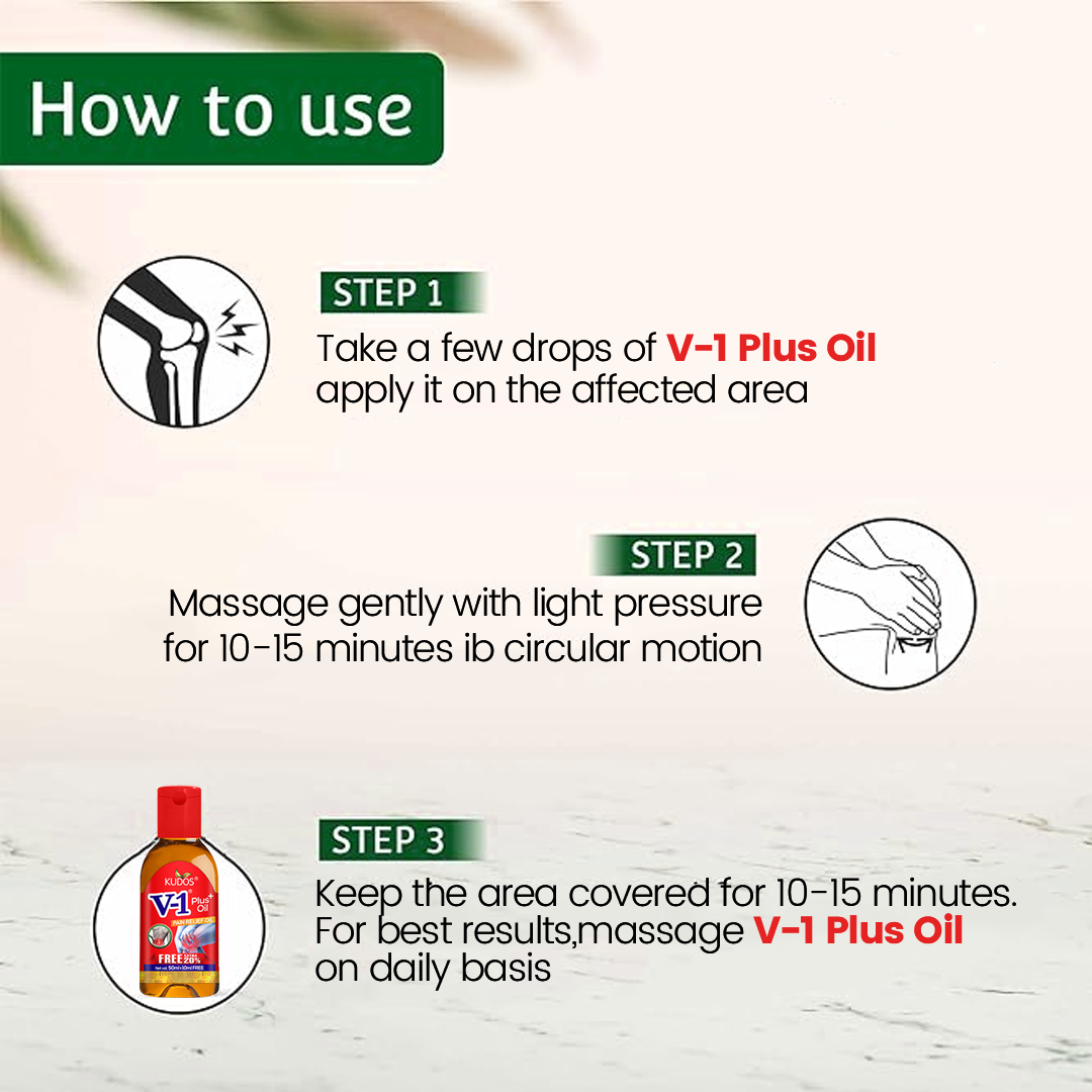 V1 Plus Oil Natural Solution for Joint Pain Management